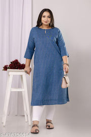 SHRITIKA kurti for women | daily wear kurti | plus size kurtis for women | ready made cotton kurti | big size kurti | kurti stripe | Blue kurta | casual kurti | designer kurti
