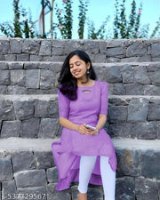 Daily Wear Luxurious Organza Kurti with Embroidery and Sequence Work for Women A-Line Fancy Kurti