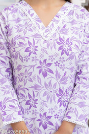 Women’s Long Cotton Kurti – Chafi Collection | Printed Daily Wear Kurta for Women