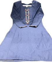 woolen embroidery kurti.