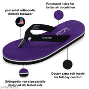 DOCTOR EXTRA SOFT Purple-OR-D-19 Women's Orthopaedic Diabetic Comfort Daily Use Slippers & Flipflops