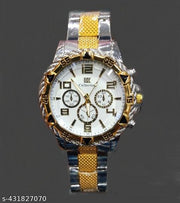 iik luxury Full Golden and silver Luxury Chain Analog watch for men and Boys