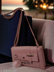 rendy Stylish Leatherette Clutch With Belt For One Side Shoulder Sling Bag For Ladies & Girl College
