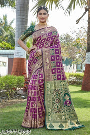 cotton silk jacquard saree with unstitched blouse