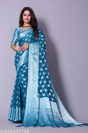 Royal Premium Georgette Blend Saree with Heavy Work | Grand Wedding, Festive & Partywear Ethnic Wear for Women