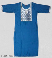 Women Ethnic Wear Rayon Embroidery Gala Kurti, Size -S, M, L, XL, XXL, 2XL, New Design & Fashionable Kurti, Pack of 2 (Combo of 2)
