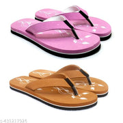 Women Slipper Flipflop/Daily Flipflops/Slipper For Girl Women Stylish | Super Soft | Ultra-Light |Flip-Flop Daily Use | Casual wear| Anti Skid |Thong Slippers for Women Pack Of 2