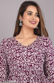 Printed Pom-Pom  Anarkali