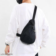 UNICOMMERCE>Chest Bag for Women Men Fashion Nylon Lightweight Shoulder Bag Front Back Sling Shoulder Bag Zipper Pouch Day Bag with Handle Casual Beige Chest Bag for Hiking, Work