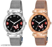 New design analog watch for women and girls(pack of 2)