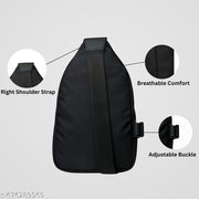 Sling bag Crossbody travel bag Stylish Shoulder Bag chest bag Backpacks Lightweight One Strap Sling Bag for Men & Women (Black - 30 x 16 x 7 Cm)
