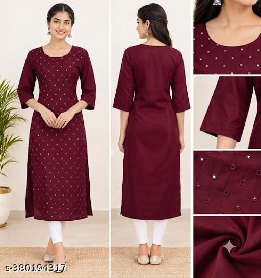 NIDA, women rayon cotton Kurtis