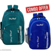 SKY RISE Combo of 2 Medium 34Liters Backpack for school and colleges laptop bag Waterproof Backpack