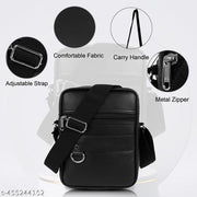 PU Leather Sling Bag for Men and Women Stylish Office Crossbody Shoulder Bag for Travel and Daily Use