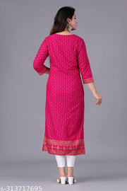 PINK PRINTED KURTA