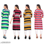 Polyster/Crepe fabric-Women's Daily Wear Crepe Fabric Printed Straight Kurti, New Design & Fashionable Kurti Combo-2 ( Pack of 2 Kurta ) Available Size-S, M, L, XL, XXL, 2XL, XXXL, 3XL, 4XL, 5XL