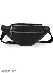 Waist Bag for Girls Black Color Stylish Waterproof Bag