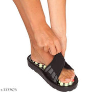 Black Solid Thong Flip-flops For Men