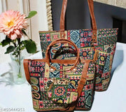 Combo set Ethnic Patchwork Handbag Combo Set for Women – Stylish & Trendy Multi-Purpose Tote & Sling Bag
