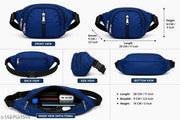 Flikker: Stylish Unisex Polyester Kawar Yatra Waist Bag | Water-Resistant Crossbody Chest Bag Trendy Side Bag  for Boys Belt Bag Girls Unisex Crossbody Wallet Purse Small Wallet Pouch Fanny Pack Swag Bag for Man Hip Bag (Blue, Pack of: 1)