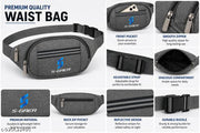 west bag for men fanny pack for women polyseter waist bag crossbody waist bag grey waist bag lightweight waist pouch unisex waist bag