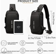 USB SLING WAIST BAG LATEST SOLID ZIPPER QUALITY 4 COMPARTMENT ZIPPER BAG CLASSY WAIST USB BAG GOOD LOOK TRENDING CROSS SLING BUSINESS CASH BAG WITH USB POWER PORT CONNECTION MULTICOLOURED WAIST BAG