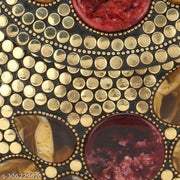 Design Craft India Flower Design Golden Clutch For Girls & Womans