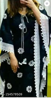 Kaftan for women  Black kaftan  Ikat print kaftan  Designer kaftan  Rayon kaftan  Kaftan with lace border  Stylish kaftan for girls  Daily wear kaftan  Festive kaftan dress  Boho ethnic kaftan