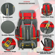Bayo 80 Liter 26×14 Inches Water Resistance Travel Backpack Duffel Bag Luggage Bag for Outdoor Sport mountaineering Camping & Hiking Rucksack Bag trekking bag for men & women