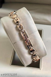 White Square Dial White Diamond Rosegold Metal Analog Watch For Women and Girls