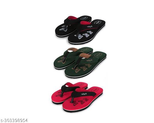 Pack of 3 Women's Dr. ortho Slippers Flip Flop Indoor Outdoor Flip Cute Foot Wear Daily Use