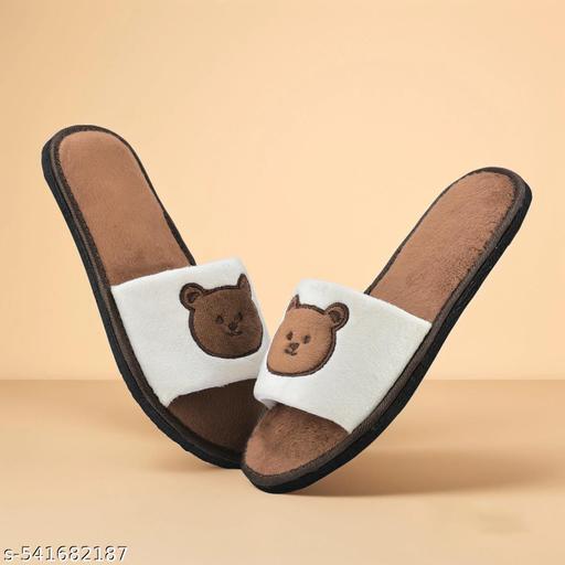 Women's Indoor Slider Suede Open Toe Non Slip Soft Bottom For Girl And Women