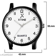 XTIME Analogue Watch White Dial & Black Resin Strap for Men's & Boys