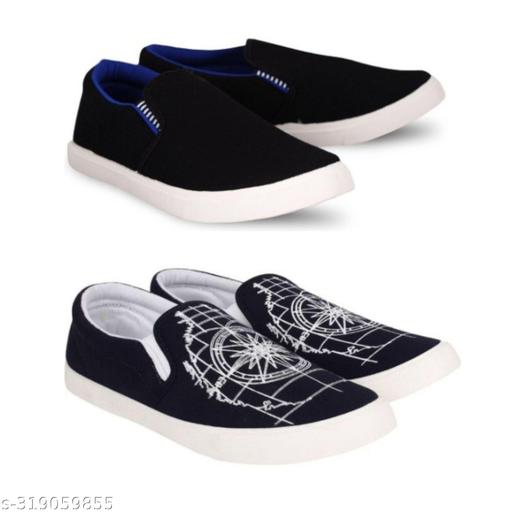 Pack of 2-2s combo shoes for men| black red-blue black- t blue combo shoes in color| comfortable and walking shoes for men
