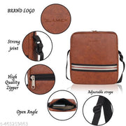 Glamex Luxe Premium Sling Bag for Professionals – Synthetic Leather, Adjustable Strap, and Spacious Design