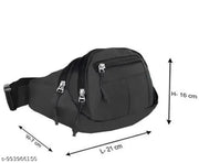 Men;S STYLISH SLING BAG /CROSSDOBY CHEST BAG BLACK WAIST PACK FOR TRAVE & BIKE RIDING