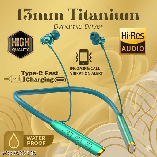 FAST CHARGING Bluetooth Neckband Romeo N61 | 3 Days Battery Backup | Pure Bass HD Sound | Call Vibration Alert | Wireless Earbuds | Sports Neckband Headphones@ME058