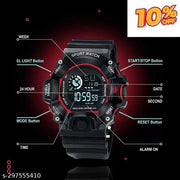 Most selling Digital Dial Black Solid Design Strap Multi Functional with Backlight Sports Watch for Men & Boy
