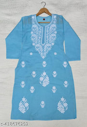 Chikankari Cotton Kurti