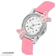Analogue Flower Design Dial PU Strap Analog Girl's and Women's Watch