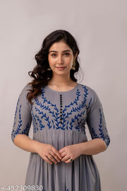 Latest Trending Kurtis – Anarkali Gown Long Flared Kurti  Kurta-Dress  for women