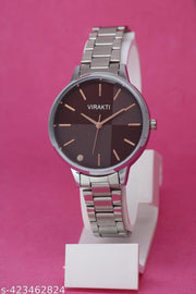 Most Selling Ethnic Embossed Designer Dial Attractive Stainless Steel Chain Analog Watch for Women for Girls.
