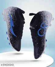 Black Solid Football Shoes For Men