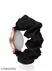 Black Butterflly Rubber | Heart Dial |  Ribbin Belt Watch