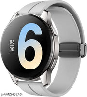22MM SiliconeStrap with Folding Magnetic Lock Compatible with Watch 3 45mm/ Watch 46mm/Gear S3 Classic/Frontier Compatible All 22MM Watches(Only Strap)