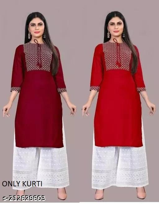 rayon kurtis for women