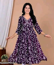 Aliya Purple Alia cut Kurti