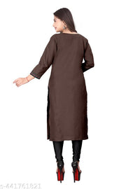 Desigener Kurti New Collection Cotton Blend Stylish New Trendy Embroidered Pattern Casual Kurta for Girls & Women