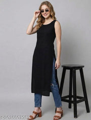 Straight Sleeveless Kurti for women