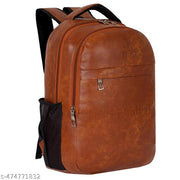 Latest Leather Fashionate School Bags Laptop Backpack Waterproof PU Leather Backpacks for Men Women Boys & Girls Backpack Unisex Artificial leather backpack bag/casual/college/school/office 30 Liters